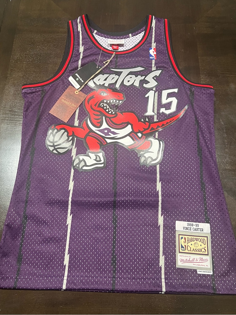 Mitchell & Ness NBA Vince Carter #15 Toronto Raptors Jersey Purple M